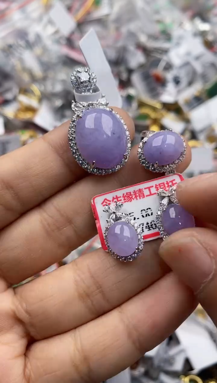 银S925镶嵌戒指翡翠2222---4