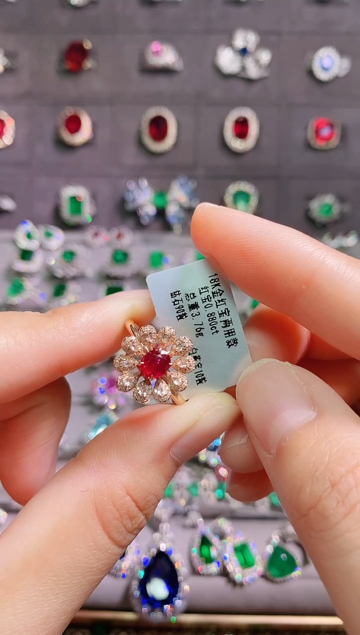【闪购商品】红宝石18K金戒指18K金镶嵌1