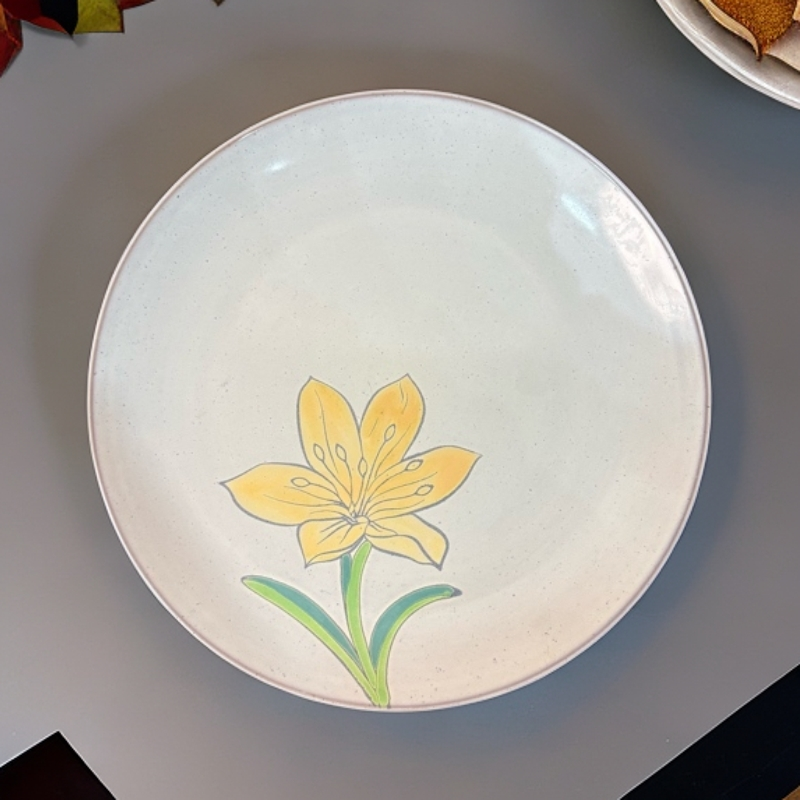 412 微瑕品麻点手绘大盘