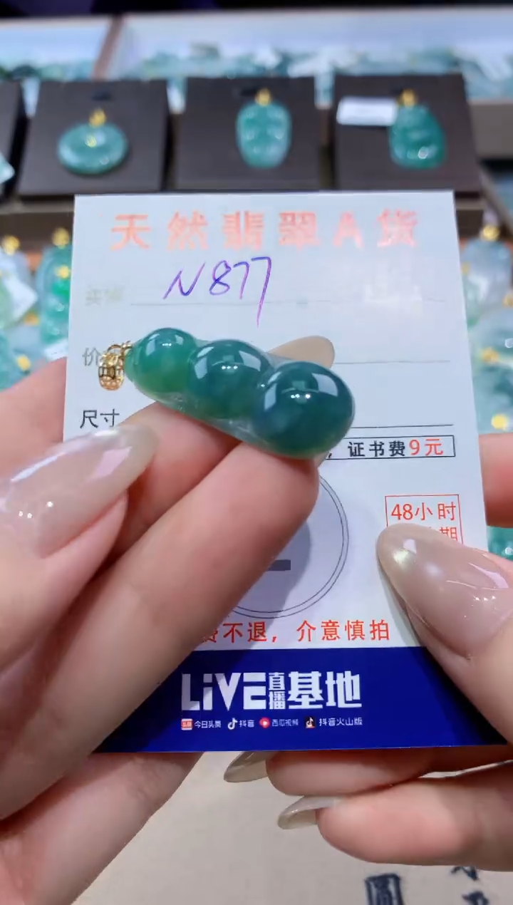 颈饰未镶嵌翡翠天然缅甸翡翠A货挂件 