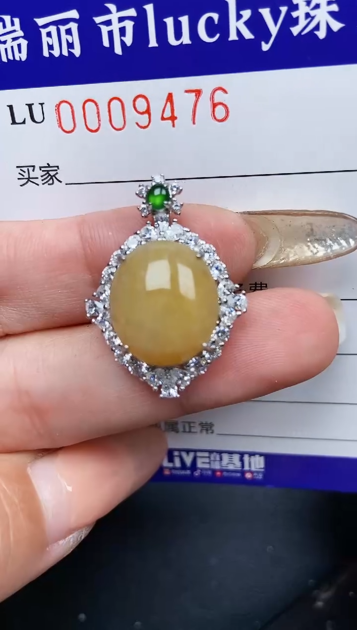 【闪购商品】翡翠颈饰银S925镶嵌9476