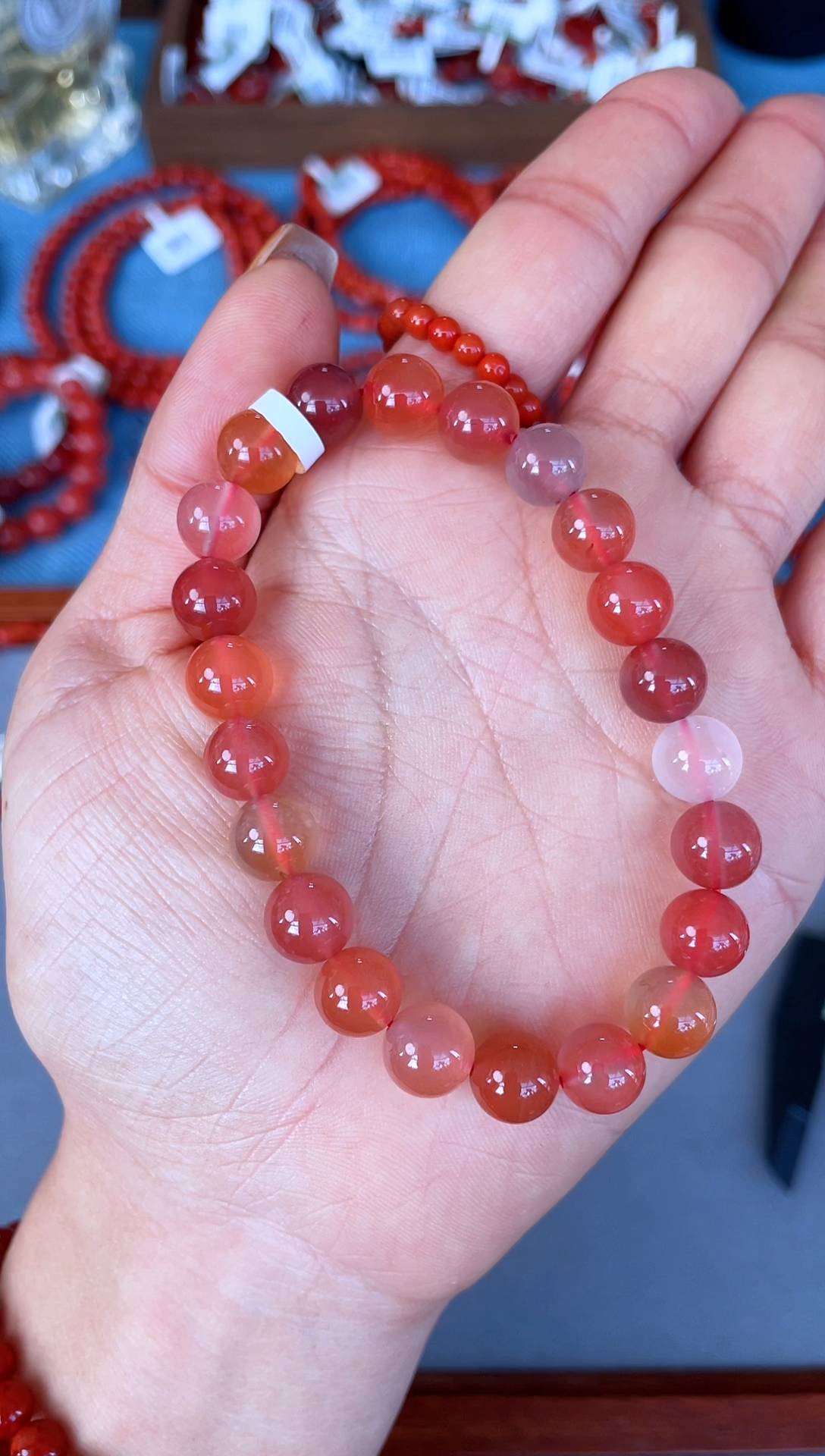 未镶嵌手串南红玛瑙N13保山料多宝单圈多样性发其一