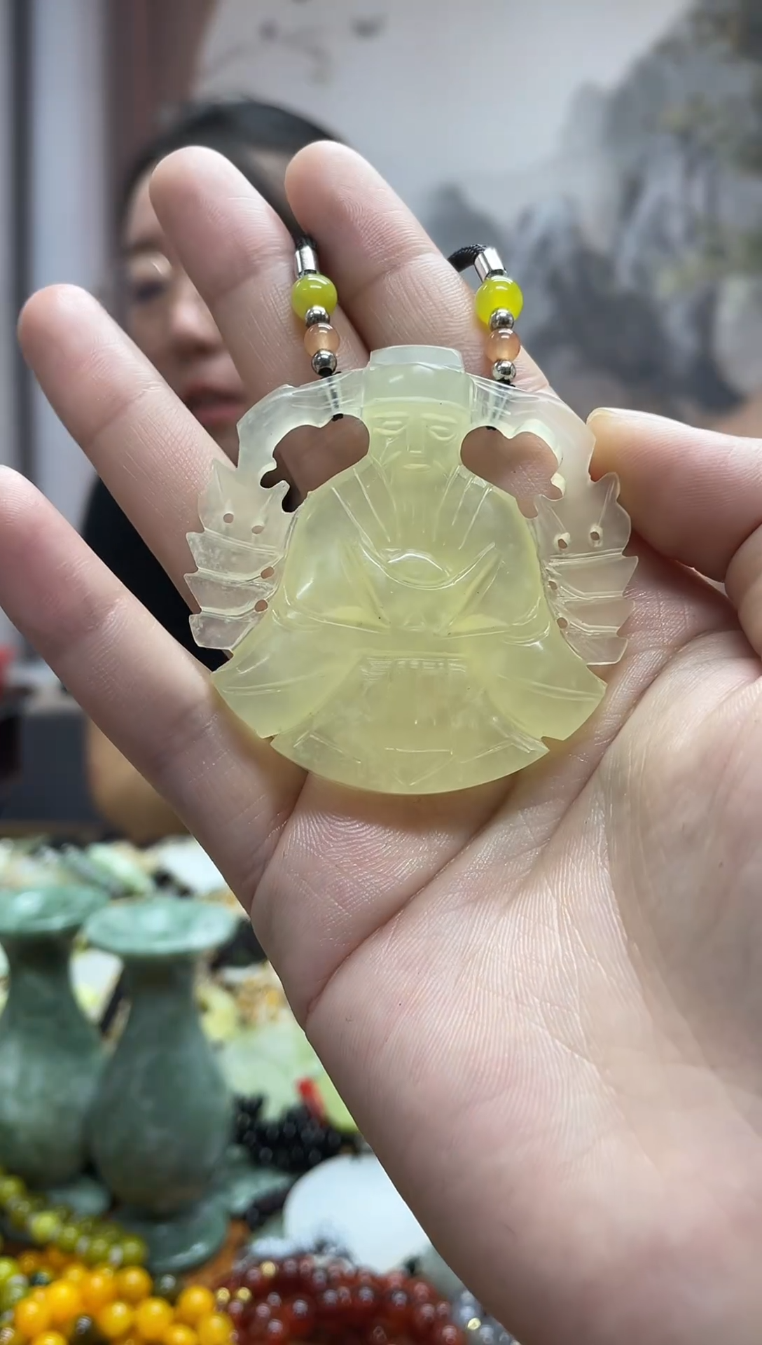 未镶嵌岫玉吊坠·