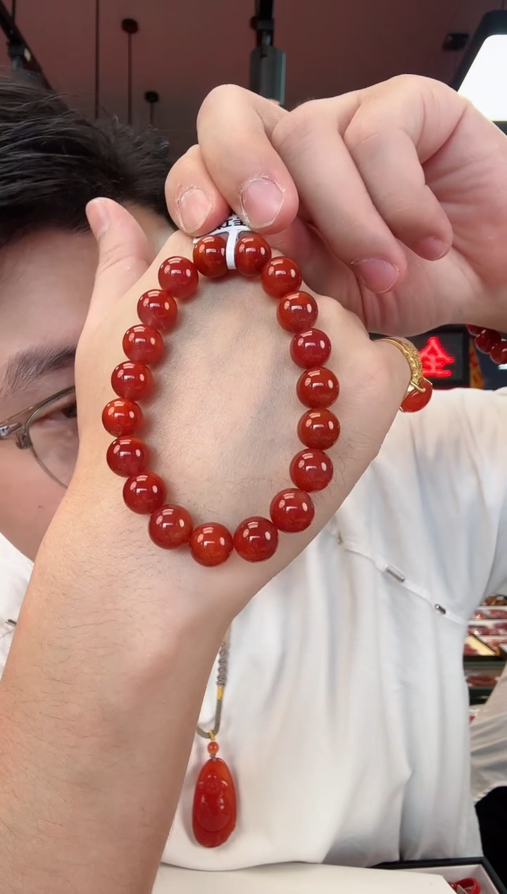 【闪购商品】南红玛瑙瓦西手串10+未镶嵌一个/条