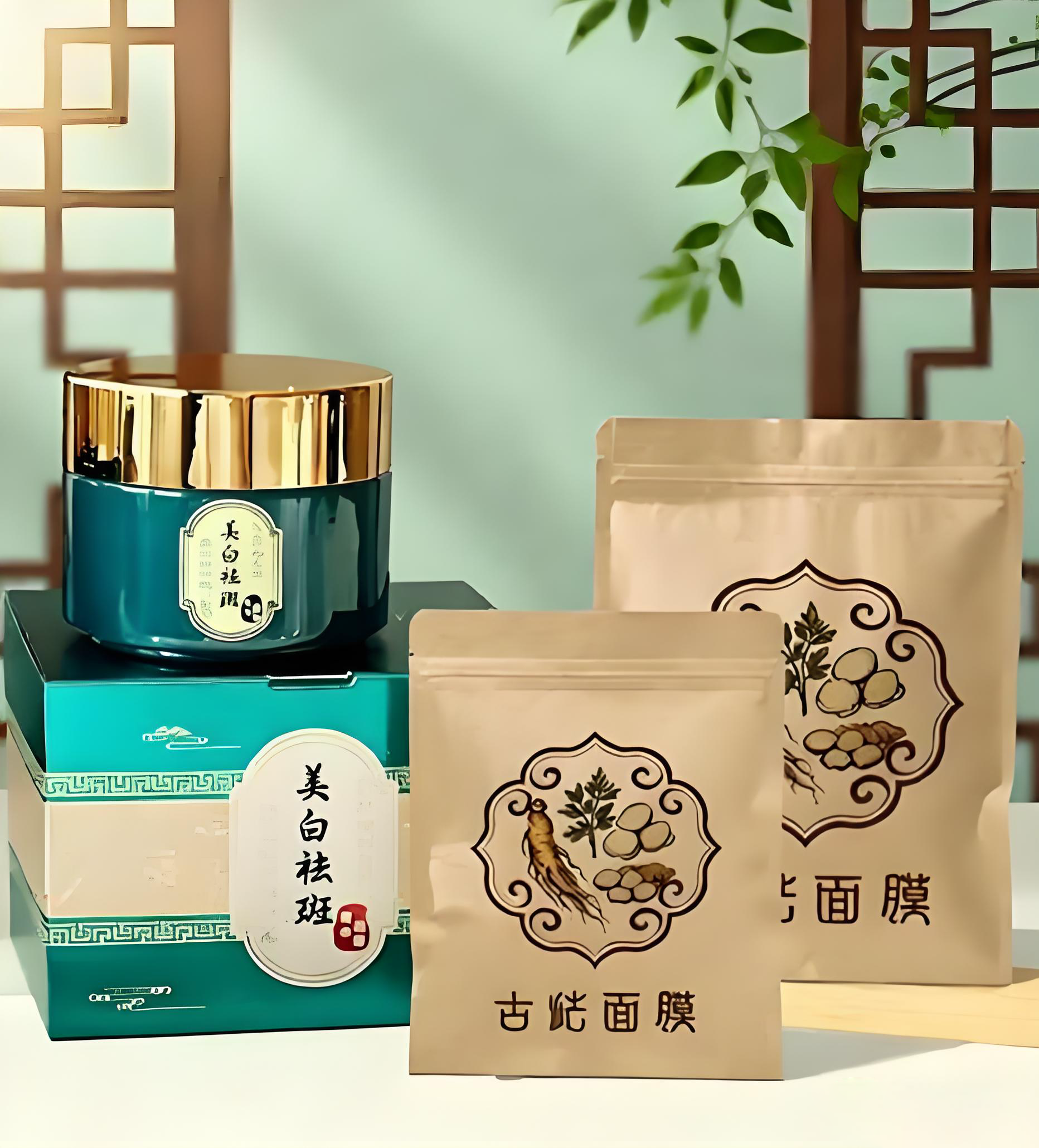 【加强版30天焕肤】祛斑霜+草本面膜15包送护肤品一套盒+1盒面膜