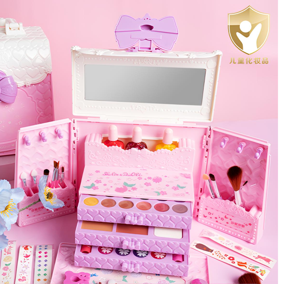 儿童化妆品套装无毒女孩女童宝宝专用彩妆盒玩具指甲油