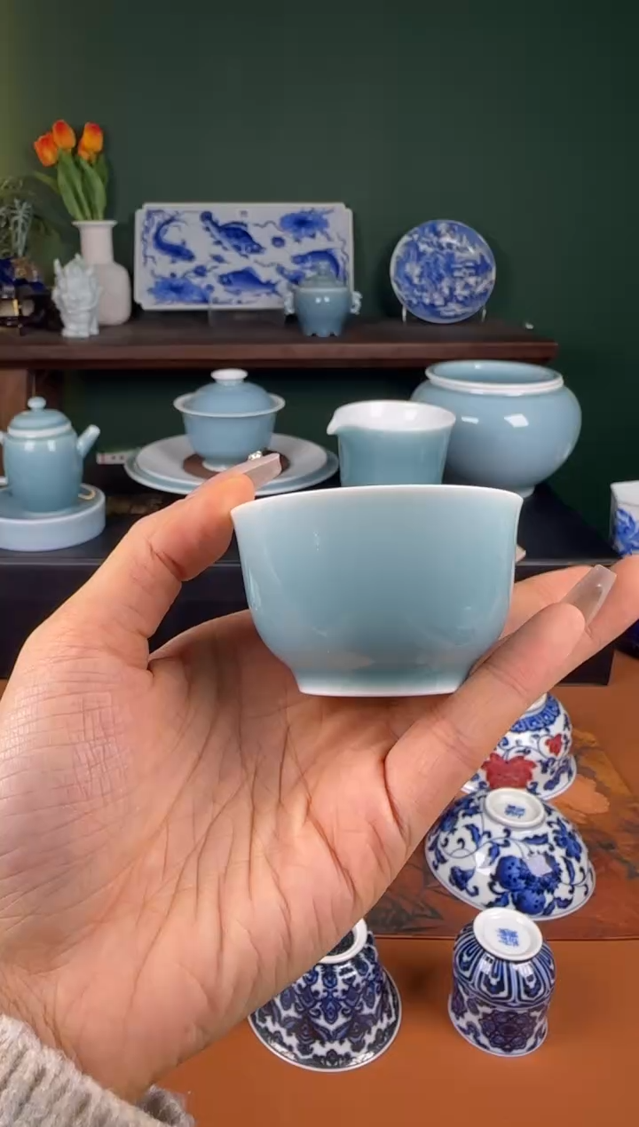 【闪购商品】杯景雨工坊 天青色。小杯