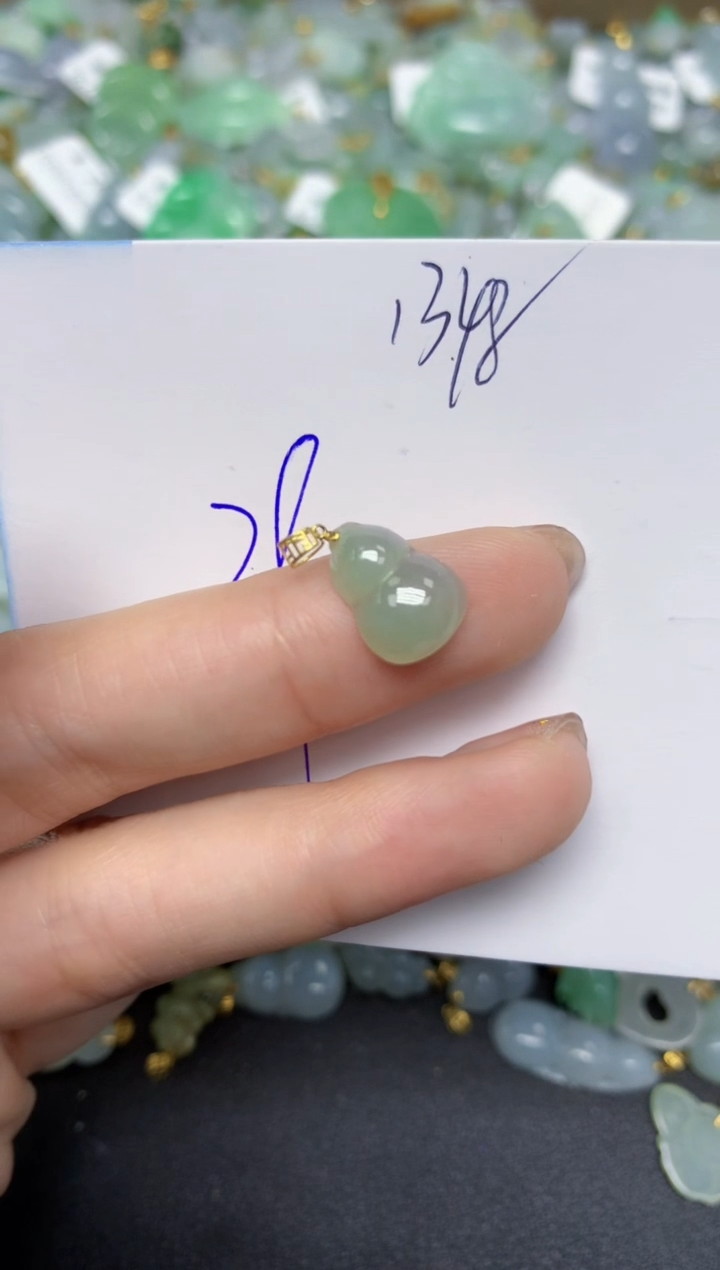 【闪购商品】翡翠颈饰18K金镶嵌天然翡翠A货