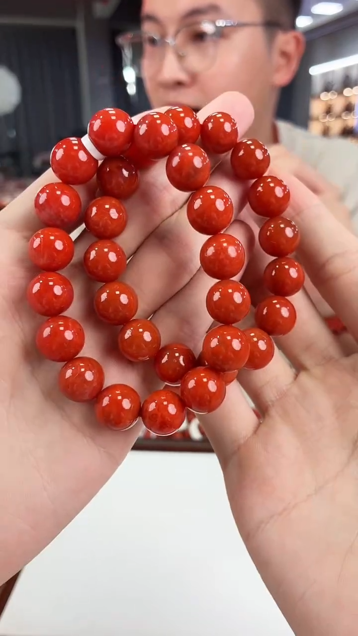 南红玛瑙瓦西手串12+未镶嵌（多样式发其一）