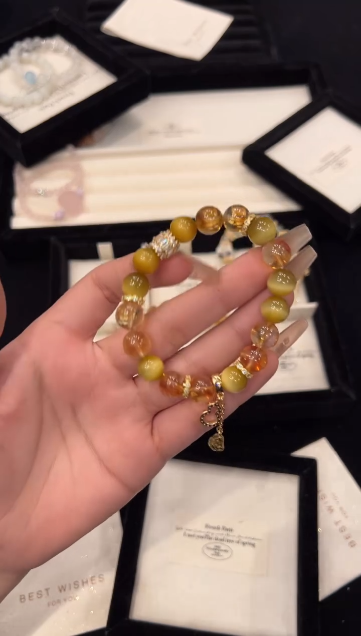 【闪购商品】水晶手链合金金虎眼手链x756