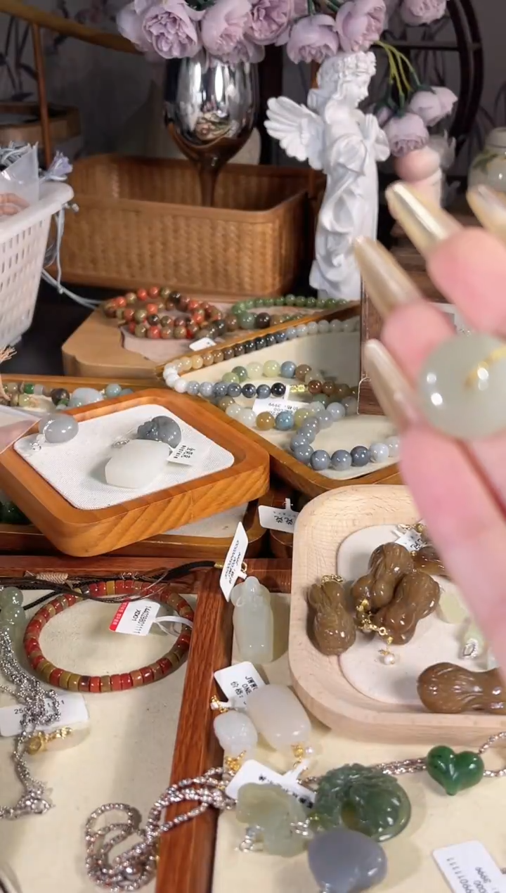 吊坠(不含链)银S925镶嵌和田玉多样性发其一孤品默认微瑕