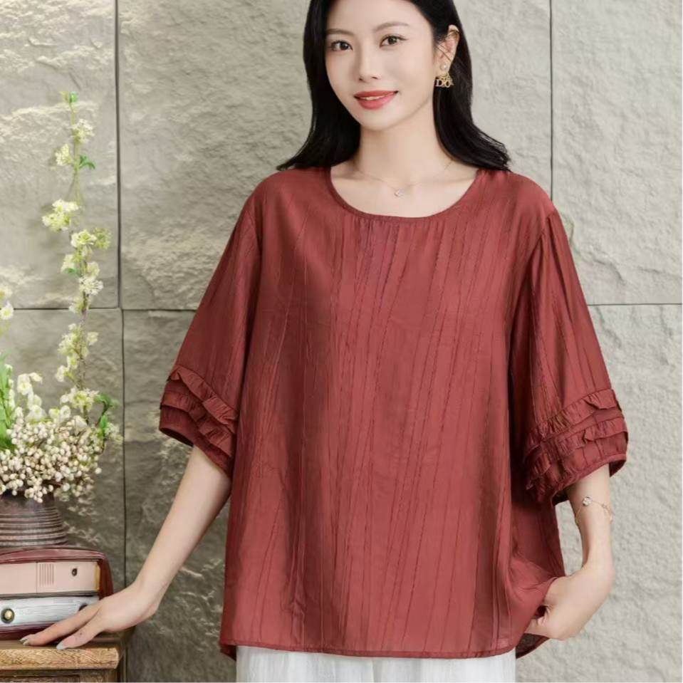 8601新款夏季减龄气质洋气小衫QZ