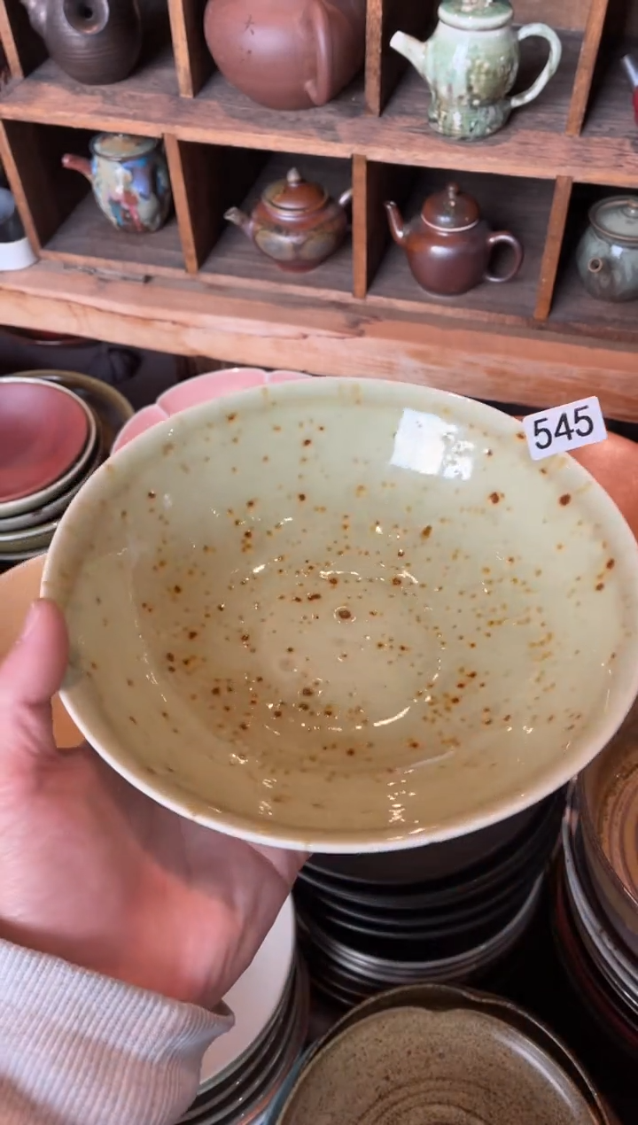 瓷片三**竪545微瑕枣花平底面碗1个