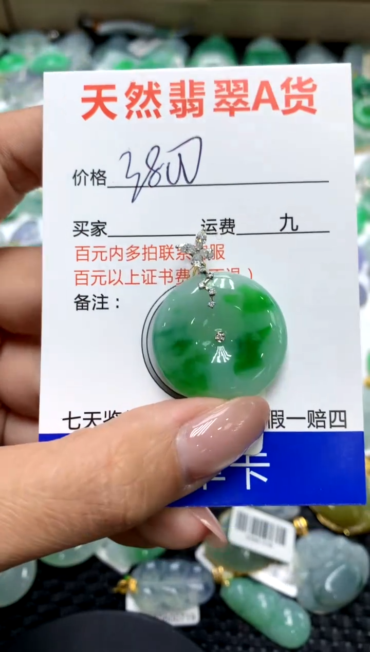 【闪购商品】翡翠颈饰18K金镶嵌111111111