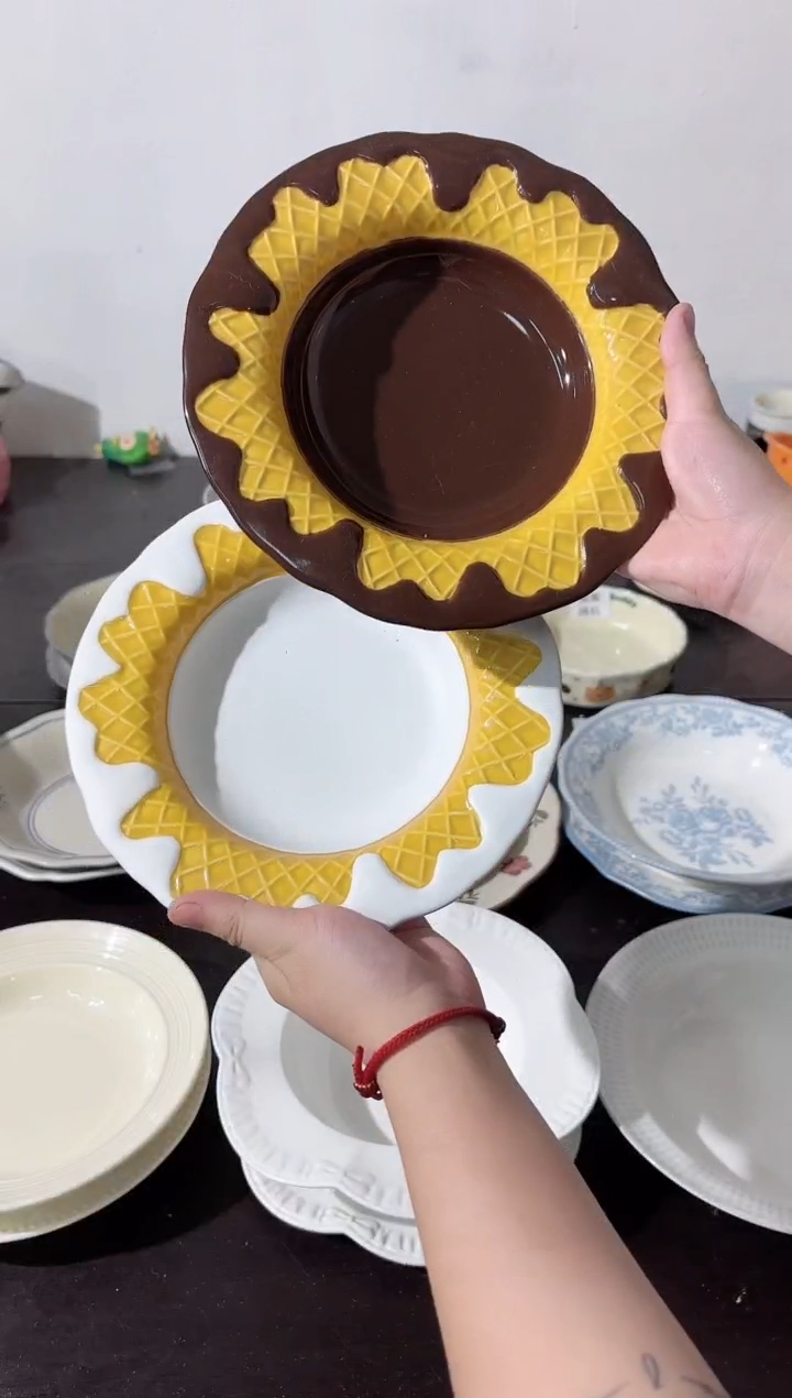 陶直播微瑕白+黑巧深盘