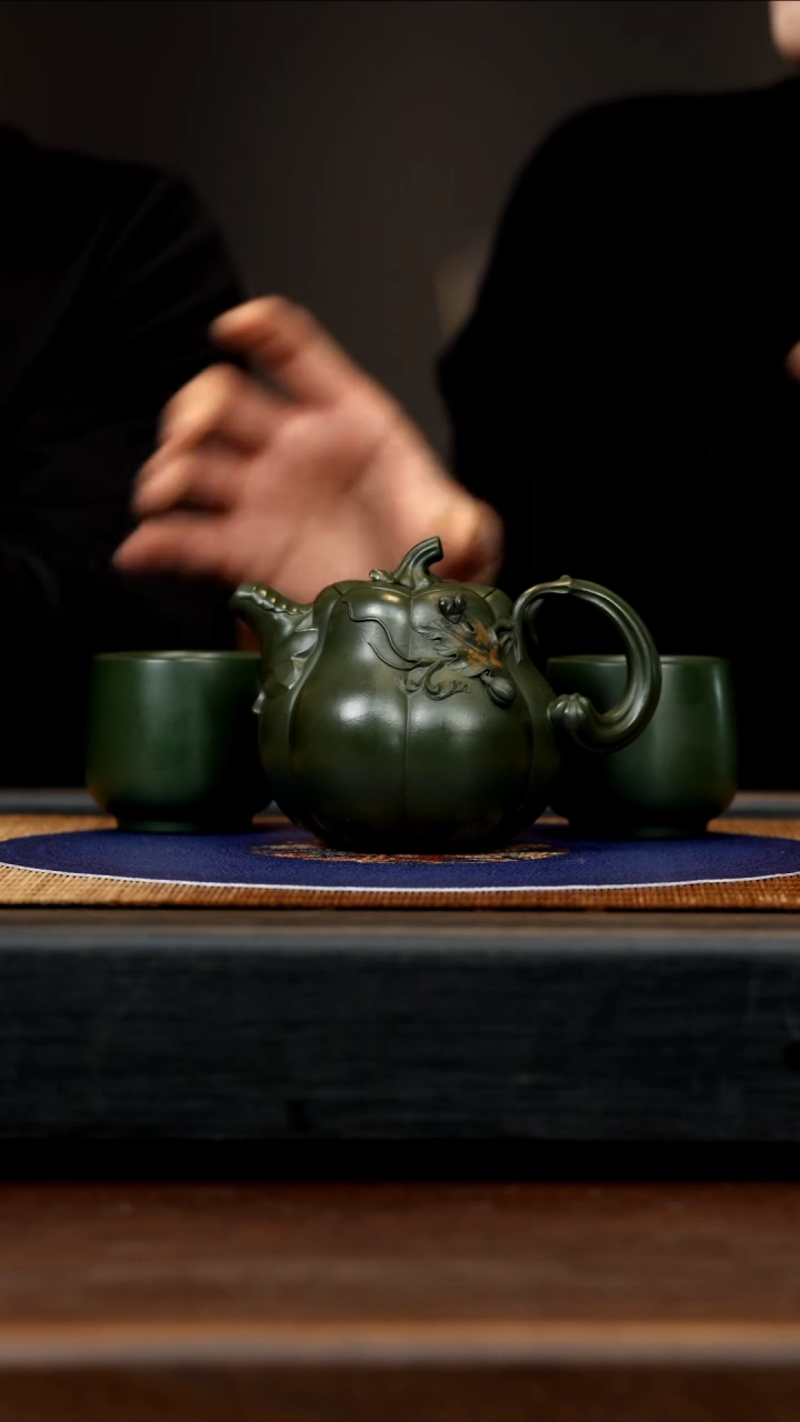 【闪购商品】紫砂茶壶CYL 绿泥 南瓜4