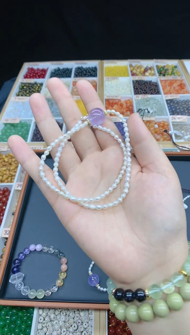 【闪购商品】未镶嵌颈饰水晶紫水晶锁骨链多样性发一