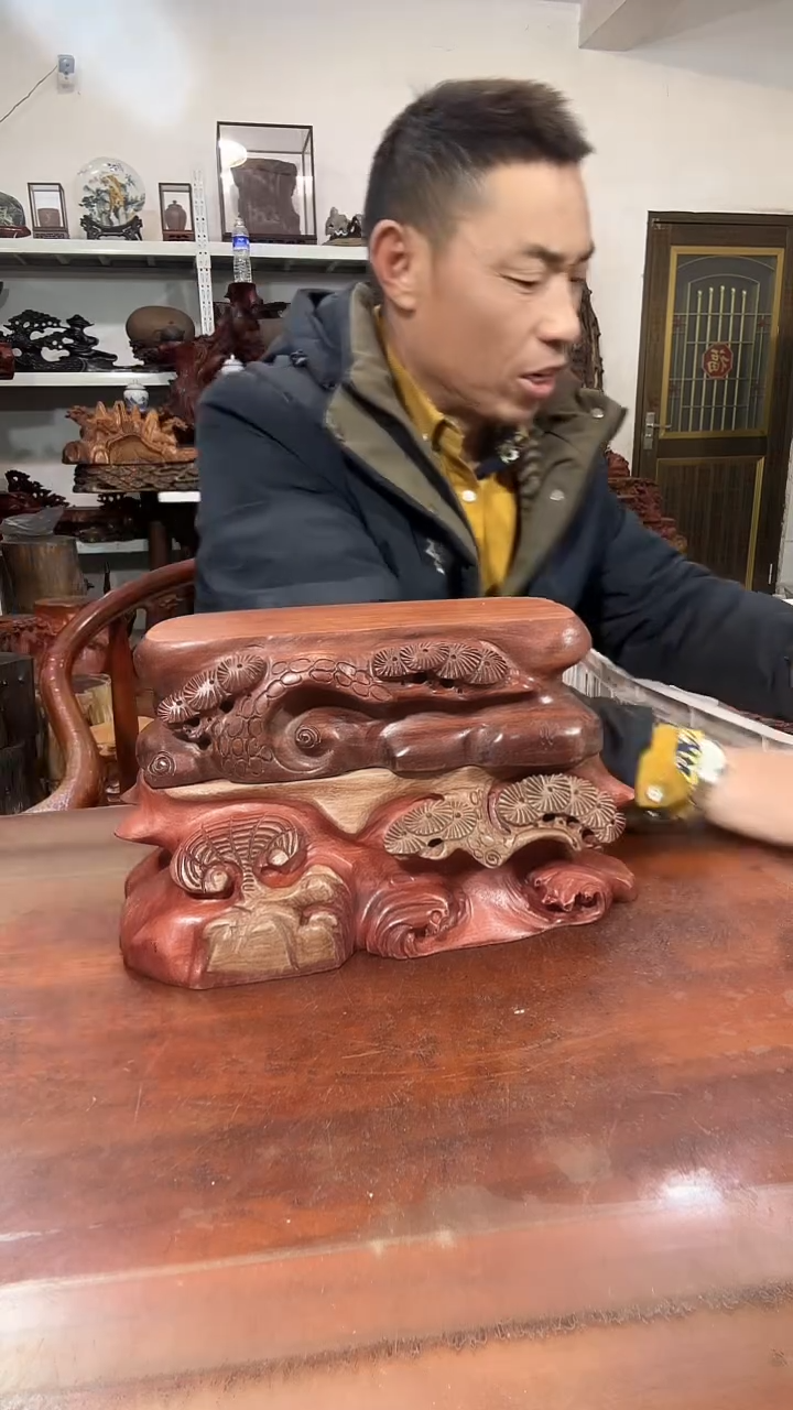 木石**心随形底座处理的都有干裂