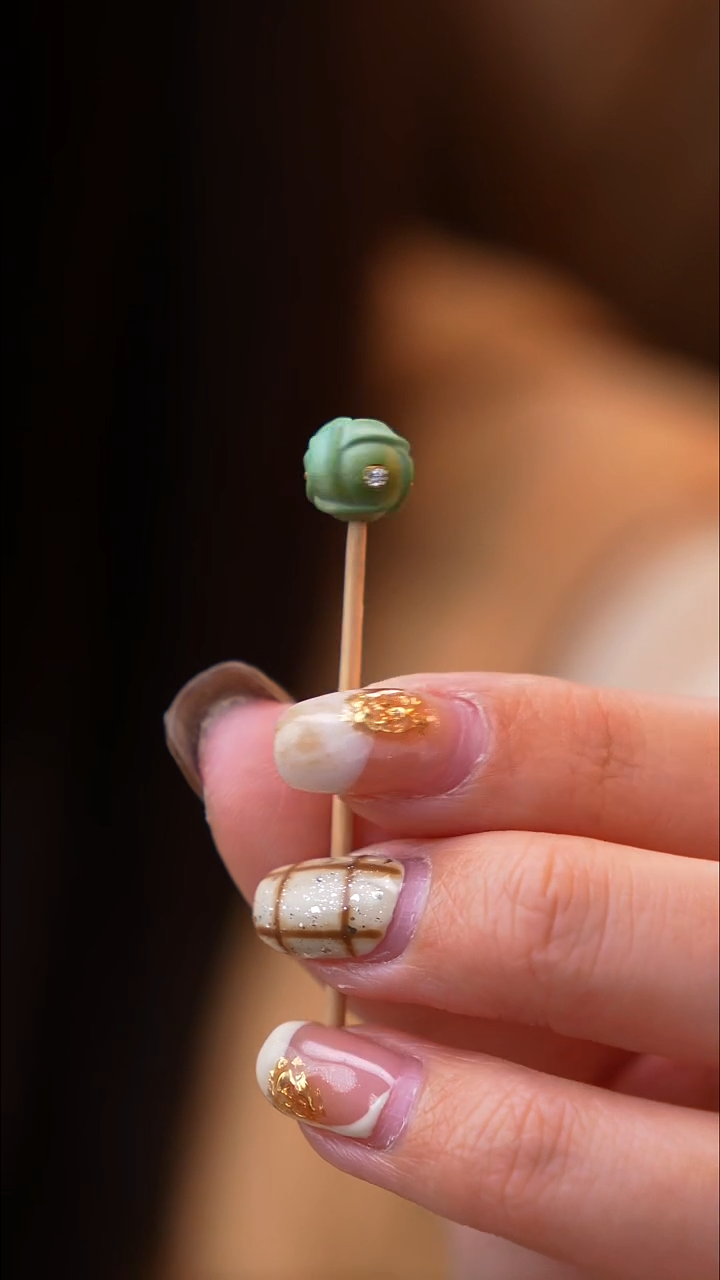 未镶嵌绿松石雕刻毛线球