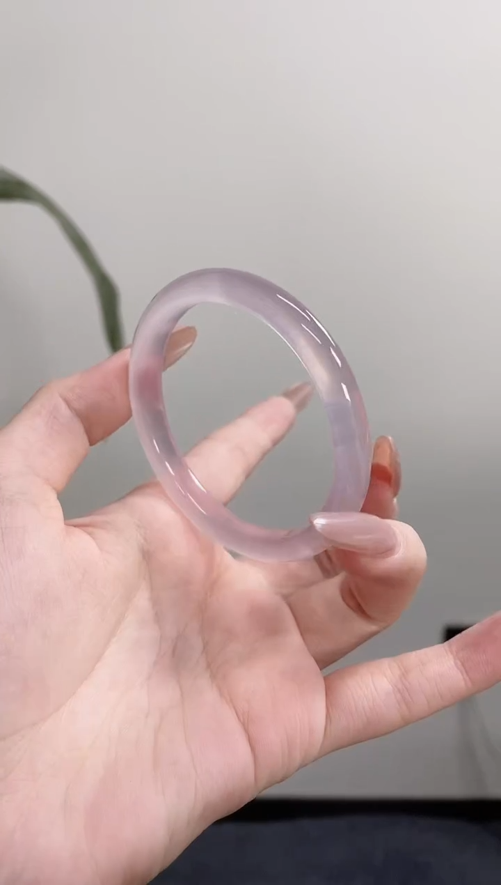 手镯玛瑙/玉髓未镶嵌54紫霞