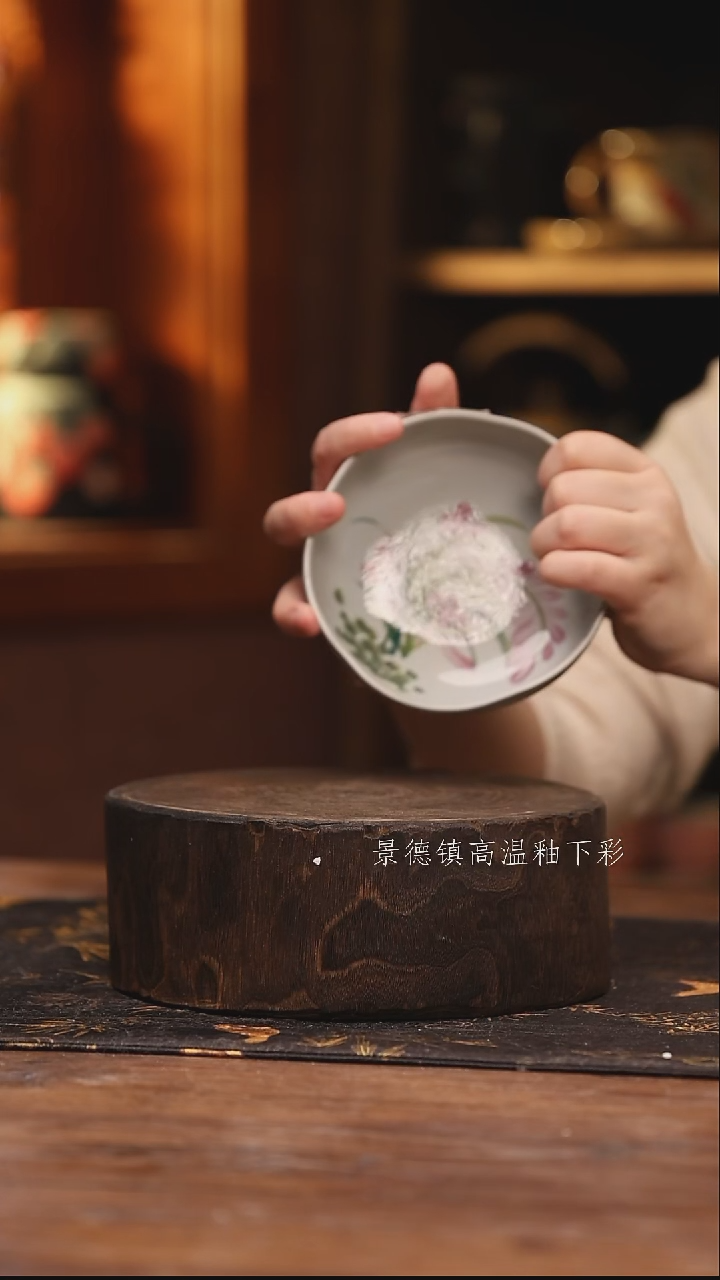 陶瓷景德镇高温釉下手绘陶瓷@L330@