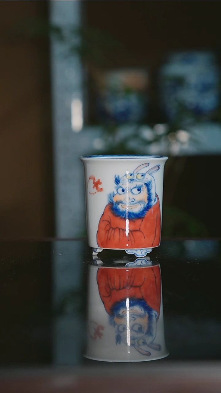 【闪购商品】摆件手绘陶瓷内口53高7.31深