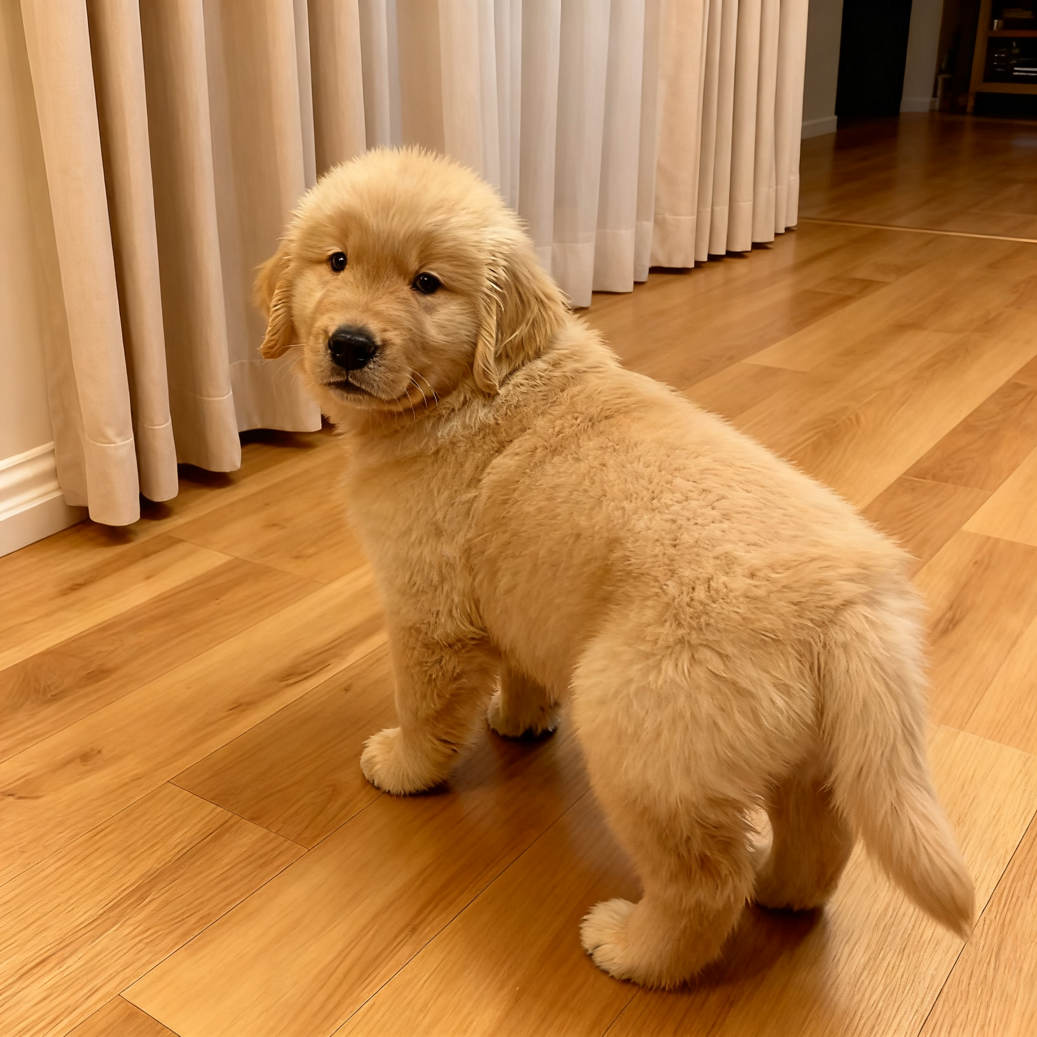 金毛幼犬大头犬护主看家可爱狗沙滩金活物猎犬活泼小狗高智商幼崽