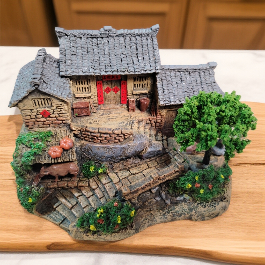 乡思怀旧风乡村老房子微缩模型办公室客厅创意景观摆件微缩模型