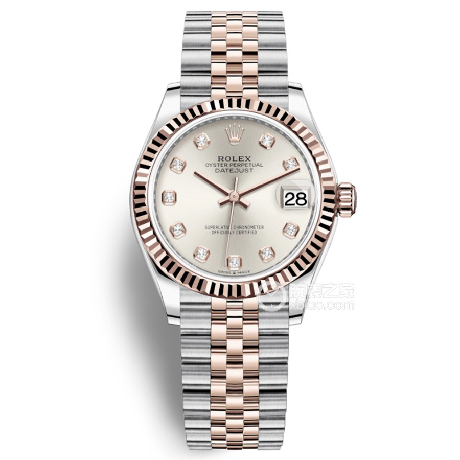 99新 Rolex/劳力士 女装日志 31mm/278271/银盘/钻刻/25年全套