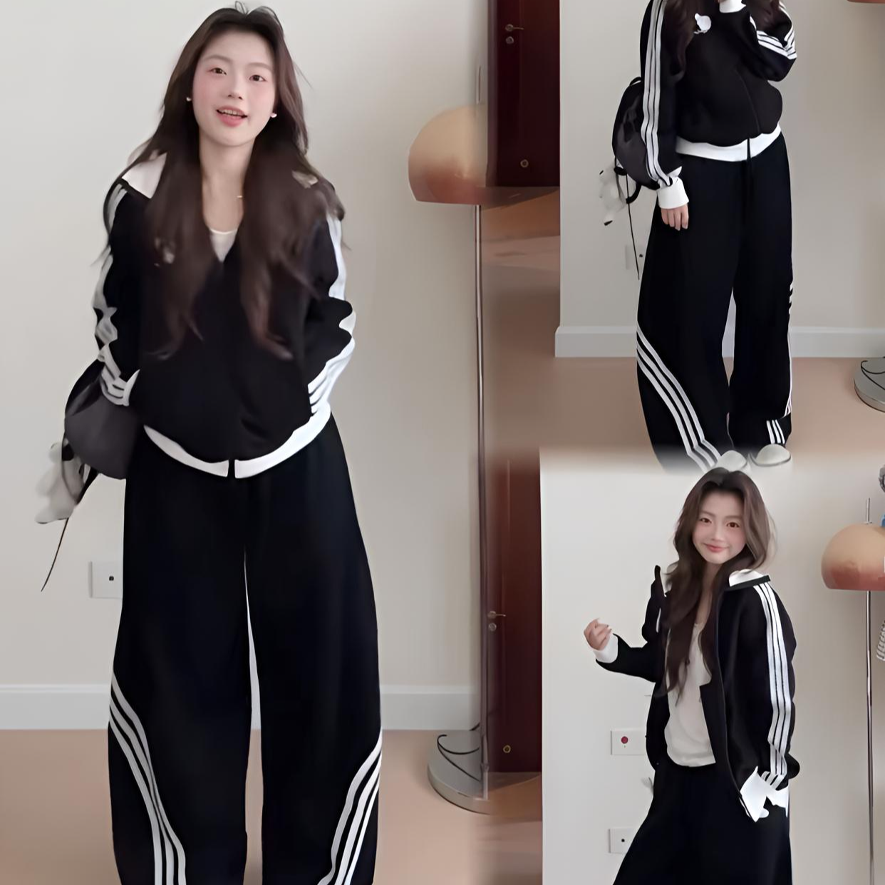 新款孕妇装2025休闲运动套装秋冬季运动休闲阔腿卫衣洋气早秋时尚