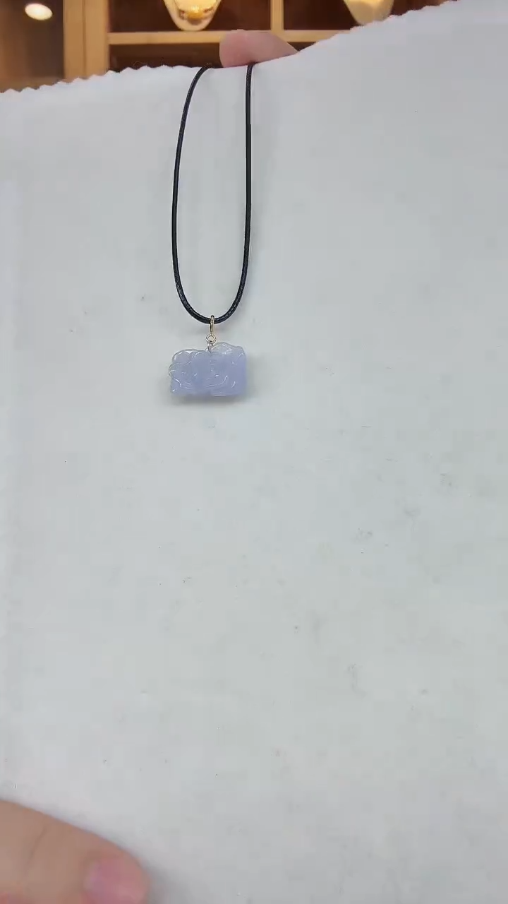 【闪购商品】翡翠颈饰18K金镶嵌挂件
