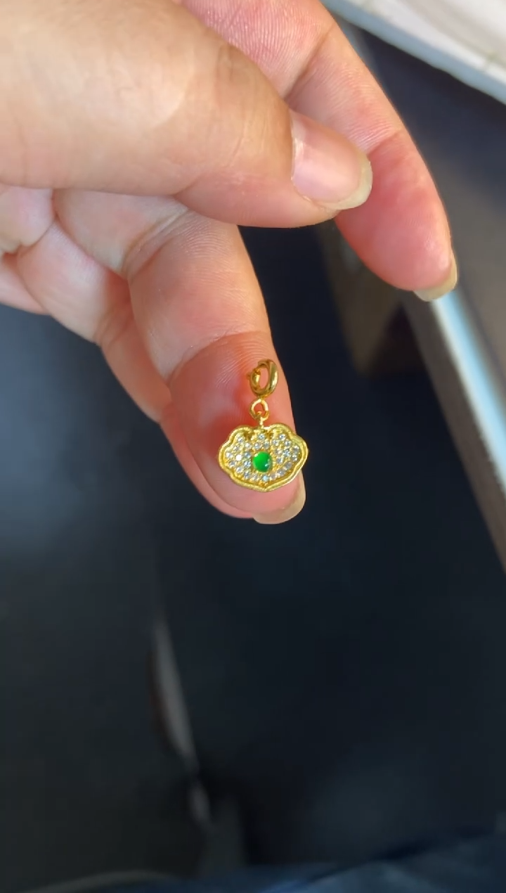 吊坠(不含链)银S925镶嵌翡翠1