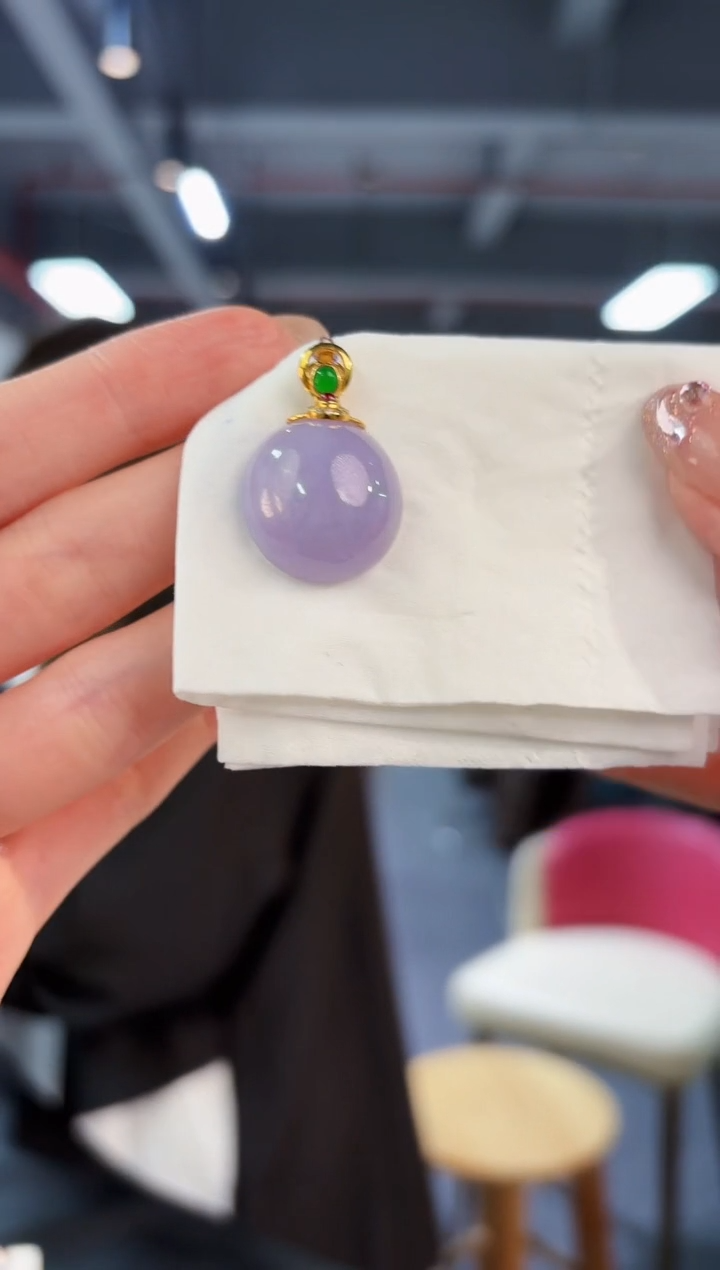 【闪购商品】翡翠颈饰18K金镶嵌 缅料A货/支持复检/一件