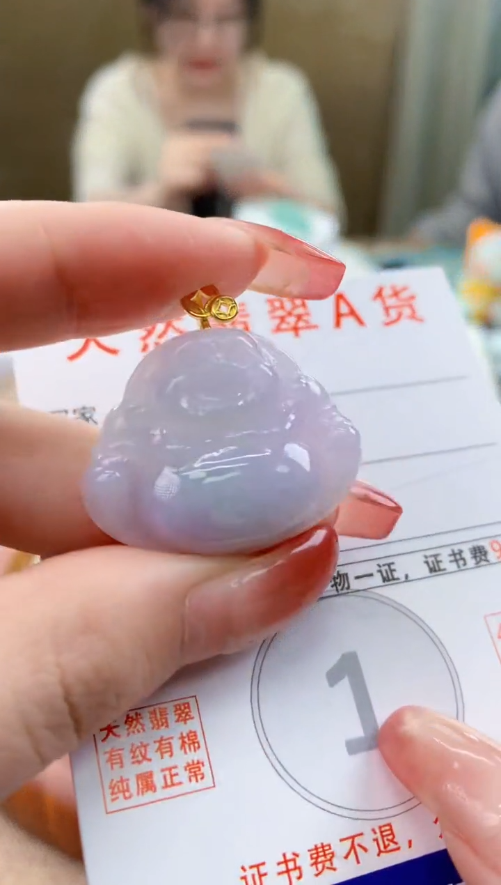 颈饰未镶嵌翡翠天然A货翡翠挂件