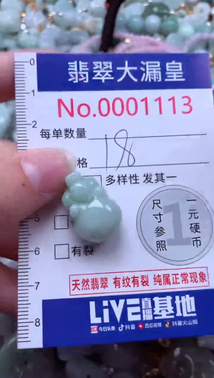 翡翠未镶嵌吊坠(不含链)1113