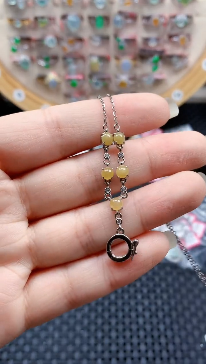 银S925镶嵌戒指翡翠天然A货缅甸翡翠