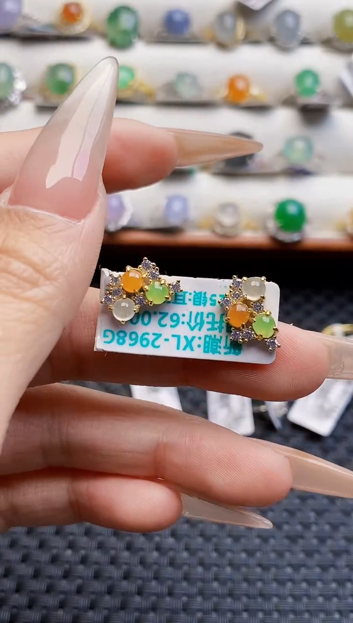 银S925镶嵌戒指翡翠6309