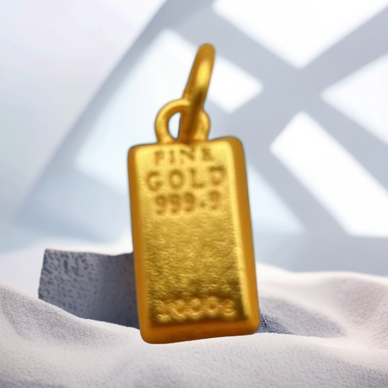 999足金黄金暴富小金砖吊坠【活动专属】