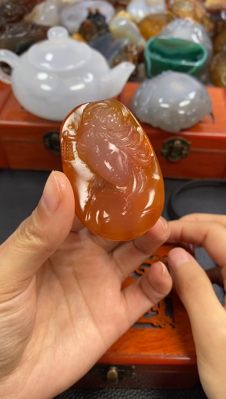 未镶嵌挂件玛瑙/玉髓ご****﹌1