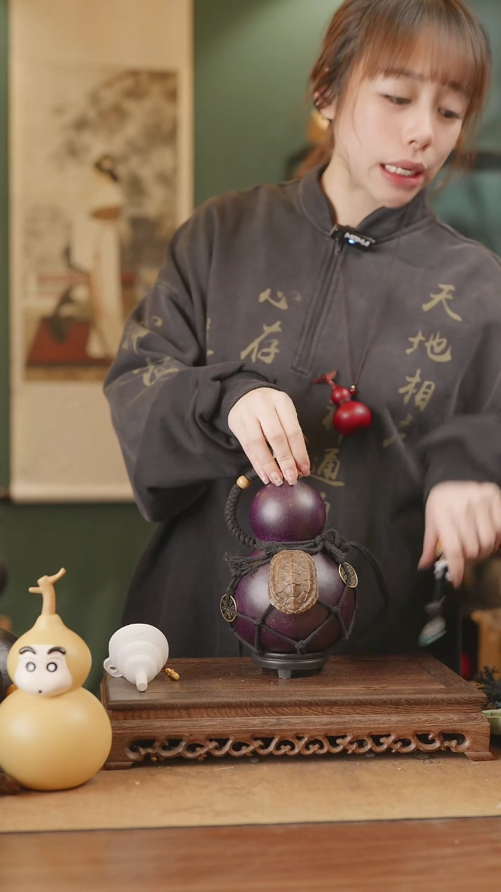 【闪购商品】355号精品天然大漆工艺防渗内胆酒葫芦~