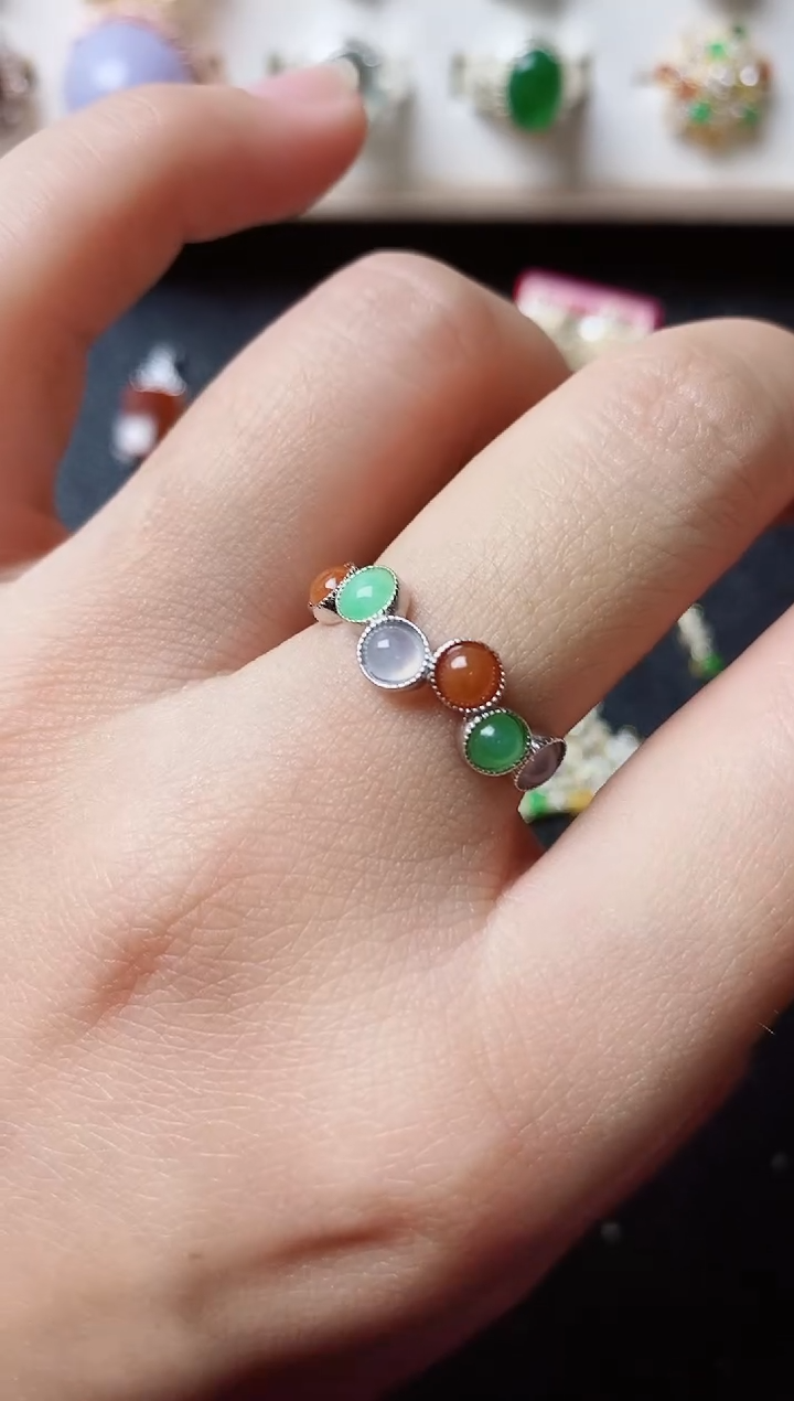 【闪购商品】翡翠戒指银S925镶嵌11111