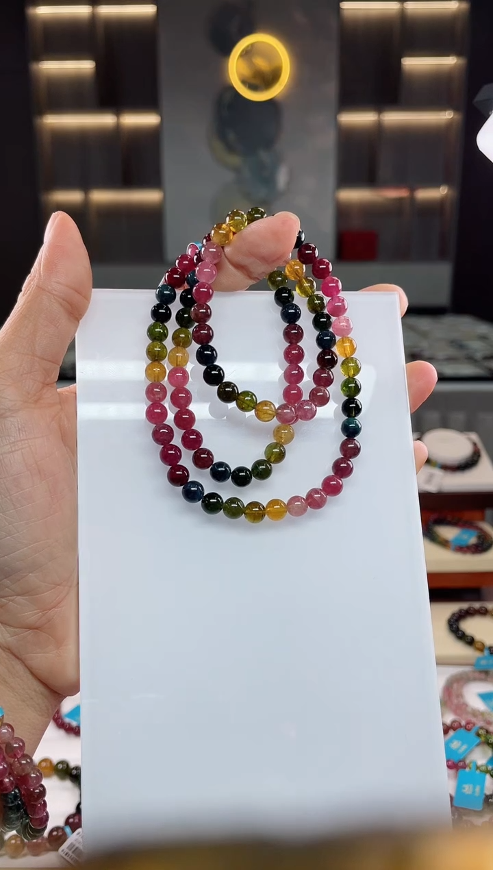 【闪购商品】碧玺三圈手串未镶嵌（多样性发一条）Q