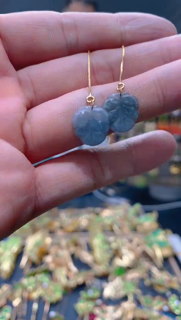 【闪购商品】翡翠耳饰合金87翡翠耳线