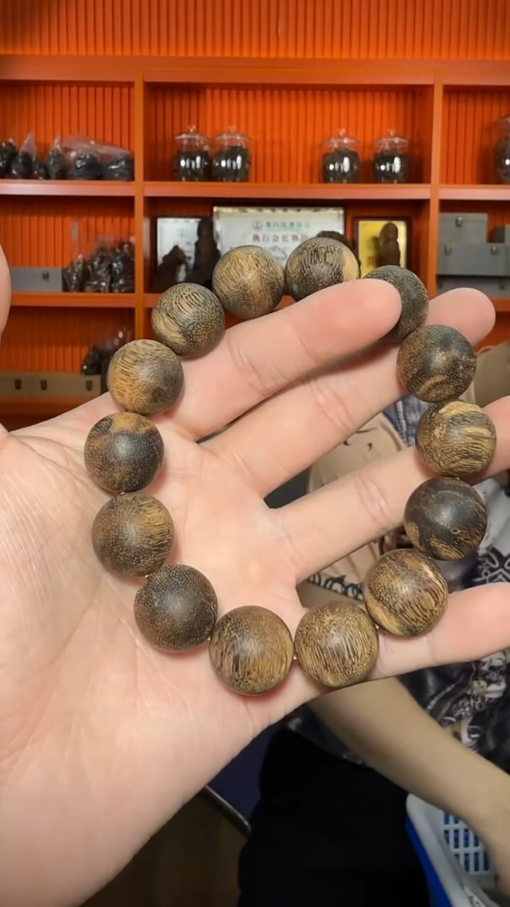 沉香手串460号霸王岭单圈41g1.6多样性发一