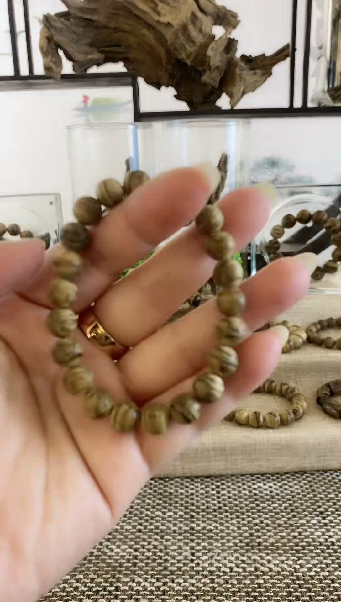 手串沉香达拉干虎斑老料9MM单圈