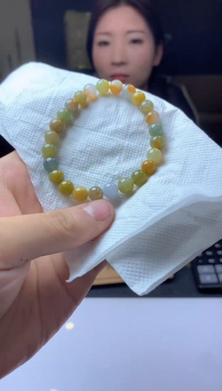 未镶嵌手链翡翠天然缅甸珠串拍一发一