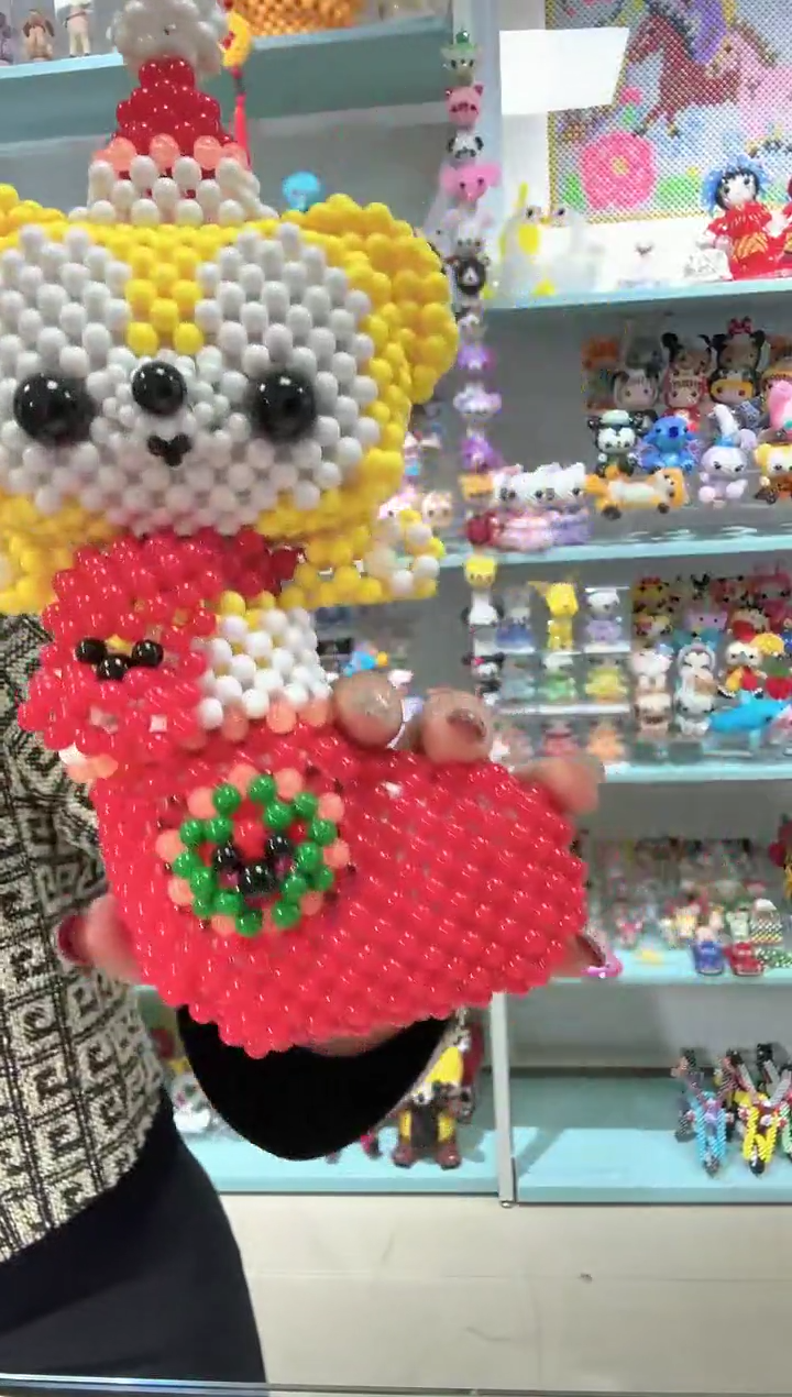 亚克力2302卡6糖果珠圣诞袜熊材料包1套