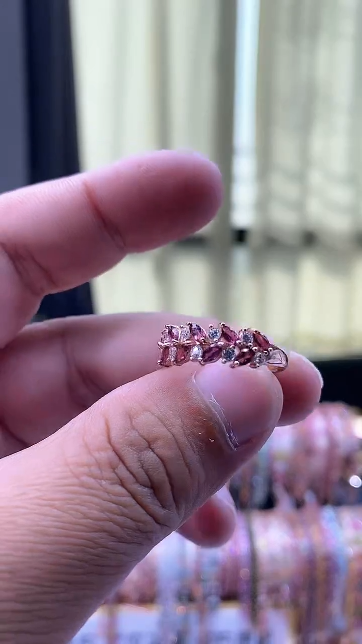 【闪购商品】碧玺戒指银S925镶嵌4554654654654