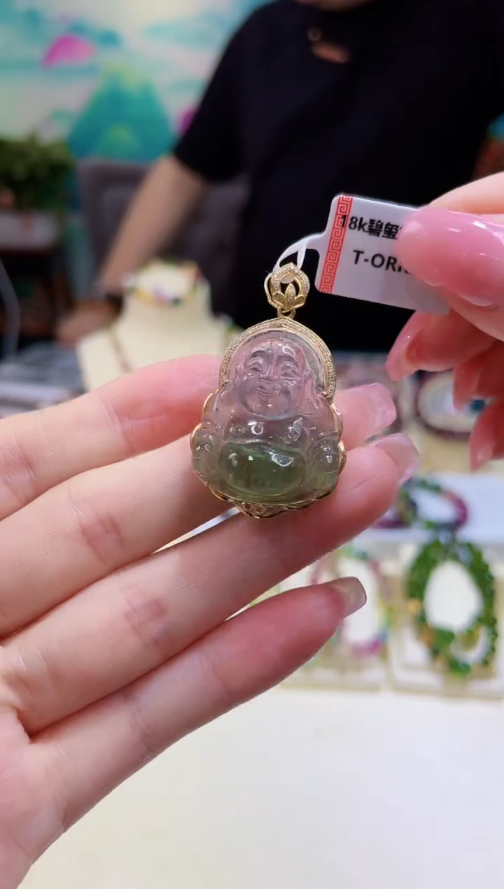 【闪购商品】碧玺颈饰18K金镶嵌@@ZY40517012