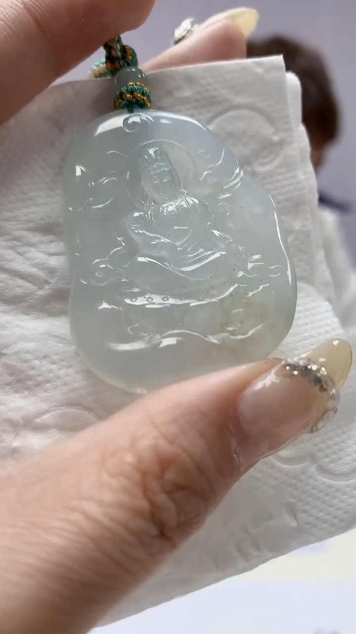 【闪购商品】定制翡翠未镶嵌4868DD-毛货挂件90